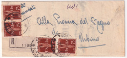 1945-Posta Aerea Tre Coppie (una Al Verso) C.75 + Al Verso Imperiale Tre C.10 (a - Marcophilie