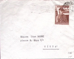 1958-SEGANTINI Lire 110 Isolato Su Busta Genova (4.10) - 1946-60: Poststempel