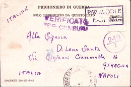 1942-P.O.W. CAMP 310 Manoscritto Al Verso Di Cartolina (9.5) Da Prigioniero Di G - Guerra 1939-45