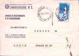1979-CAMPPIONATI PALLAVOLO Lire 120 Isolato Su Avviso Ricevimento - 1971-80: Marcofilie