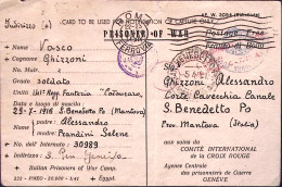 1941P.O.W. CAMP 322 Su Cartolina Franchigia (11.1) Da Prigioniero Di Guerra Ital - Guerre 1939-45