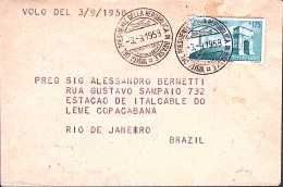 1958-AMICIZIA ITALO-BRASILIANA Lire 175 Su Busta Con Annullo Speciale Della Visi - 1946-60: Marcofilia