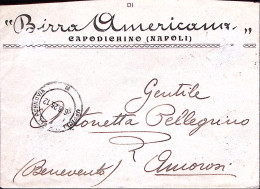 1923-LEONI Blocco Di Sei C.5 + Floreale Sopr.c.10/2 Al Verso Di Busta Con Intest - Poststempel