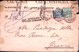 1916-Michetti C.15 + LEONI C.5 Su Busta Saletto (18.4) - Poststempel