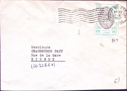 1957-O.N.U. Lire 60 Isolato Su Busta Vigevano (14.11) Per La Svizzera - 1946-60: Poststempel