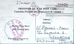 1943-P.O.W. CAMP N.3 Camp CLARK Manoscritto Al Verso Di Cartolina Franchigia (27 - Guerre 1939-45