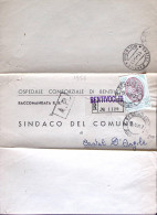1957-O.N.U Lire 60 Isolato Su Piego Raccomandato Bentivoglio (13.5) - 1946-60: Marcophilia
