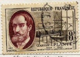 France Poste Obl Yv:1095 Mi:1124 Gaston Planté (Beau Cachet Rond) - Usati