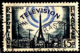 France Poste Obl Yv:1022 Mi:1047 Télévision Tour Eiffel (TB Cachet Rond) - Gebraucht