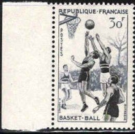 France Poste N** Yv:1072 Mi:1100 Basket-ball Bord De Feuille - Nuevos
