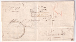 1833-LOMBARDO VENETO VILLANOVA Cartella E VILLAFRANCA Cartella Con Ornato Su Sop - ...-1850 Voorfilatelie