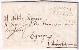 1839-LOMBARDO VENETO VERONA SI (17.9) Su Lettera Completa Testo - ...-1850 Voorfilatelie