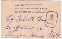 1945-Cartolina Franchigia Prigioniero Guerra Italiano POW Camp 12 In India - Marcofilía