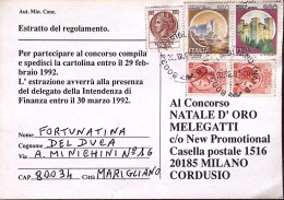 1991-Siracusana Lire 100 E Coppia10 (fuori Corso)+ Castelli Lire 380 E 150,su Ca - 1991-00: Storia Postale