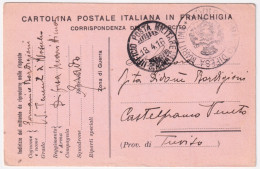 1916-Cartolina Franchigia Non Ufficiale (Cerruto/Colla 6 Ic) Viaggiata Ufficio P - Marcophilia