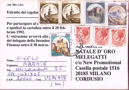 1992-Siracusana Tre Lire 10 (fuori Corso) + Castelli Lire 50, 150, 450, Coppia 1 - 1991-00: Marcofilie