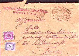 1952-Segnatasse Lire 5 E 20 Su Busta Tassa A Carico Destinatario Firenze (19.9) - 1946-60: Poststempel