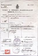 1946-Imperiale Lire 1,75, Come MARCA DA BOLLO Su Ricevuta Di Tiro A Segno Nazion - Marcophilia