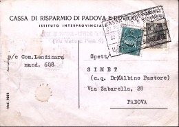 1970-RECAPITO AUTORIZZATO Lire 30 + Siracusana Lire 5, Su Cartolina Padova (19.8 - 1961-70: Poststempel