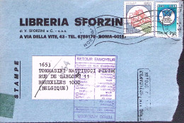 1981-EUROPA Lire 750 + CASTELLI Lire 350 Su Cartolina Stampati Per Il Belgio - 1981-90: Marcophilie
