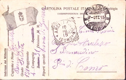 1915-Posta Militare/C 2 Ricoperto (7.10) Su Cartolina Franchigia Non Ufficiale - Oorlog 1914-18