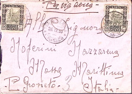 1935-PORTO BARDIA/CIRENAICA C.2 (26.12) Su Busta Via Aerea, Affrancata Libia Due - Libyen