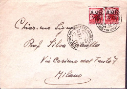 1947-A.M.G.-V.G. Democratica Coppia Lire 3, Su Busta Trieste (18.7) - Marcophilie