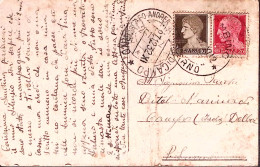 1932-PIROSCAFO ANDREA SGARALLINO N.T. C.2 (26.12) Su Cartolina, Affrancata Imper - Marcophilie