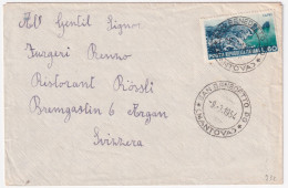 1954-TURISTICA Lire 60 Isolato Su Busta S. Benedetto Po (9.3) Per La Svizzera - 1946-60: Marcophilie