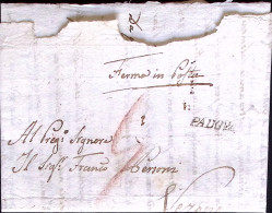 1829-PADOVA S.I. Su Lettera Completa Di Testo (22.10) Per Fermo Posta Verona - ...-1850 Voorfilatelie