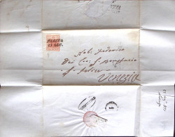 Lombardo Veneto-1852 15c. Un Margine A Filo Su Lettera Completa Di Testo, Padova - Lombardo-Venetien
