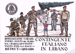 1984-CONTINGENTE ITALIANO IN LIBANO Su Cartolina Ricordo C.I.S.S. Nuova - Patriotic