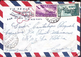 1952-PA VISITA GRONCHI Lire 120+ PA Lire 100, Su Busta Via Aerea Agropoli (28.6) - 1946-60: Marcofilia