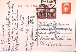 1945-Cartolina Postale C.60 Con Francobolli Aggiunti Democratica Coppia Lire 1,2 - Marcofilie