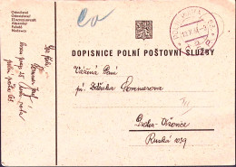 1938-CECOSLOVACCHIA POLNI POSTA/63/a C.2 (19.10) Su Cartolina Franchigia - Altri & Non Classificati