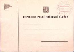 1938-CECOSLOVACCHIA POLNI POST/28/b C.2 Rosso (28.10) Su Cartolina Franchigia - Other & Unclassified