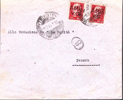 1946-A.M.G.-V.G. Imperiale Sovrastampato Due Lire 2 Su Busta Trieste (9.3) - Poststempel