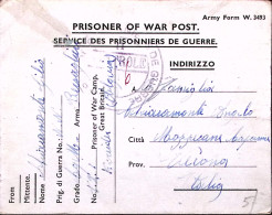 1945-P.O.W. CAMP KERUDES (Algeria) Manoscritto Su Cartolina Franchigia Prigionie - Oorlog 1939-45