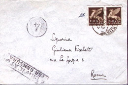 1943-MARINA LERO Reparto 34, Manoscritto Al Verso Di Busta PM.550 Sezione Scalpe - War 1939-45