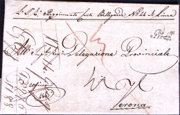 1870-REGGIMENTO DI LINEA N.44 Manoscritto Su Lettera Completa Di Testo Praga (9. - Marcofilía