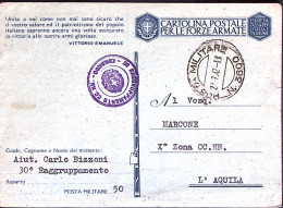 1944-CONCENTRAMENTO/P.M. 3800 C.2 (26.11) In Transito, Al Verso Di Busta, Napoli - Oorlog 1939-45
