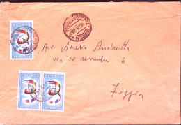 1958-EUROPA1957, Singolo E Coppia Lire 25 Su Busta - 1946-60: Marcophilia