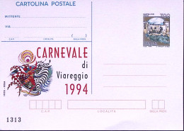 1994-VIAREGGIO CARNEVALE Cartolina Postale Lire 700 Soprastampata I.P.Z.S. Nuova - Entero Postal