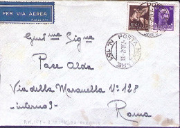1942-Posta Aerea/n.151 C.2 (7.10) Su Busta, Via Aerea - Marcophilia