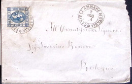 1863-LITOGRAFATO C.15 Su Sopracoperta Castellammare Di Stabia (2.8) - Marcofilía