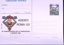 1994-AGESCI ROMA 121 Cartolina Postale Castelli Lire 700 Soprastampato I.P.Z.S.  - 1991-00: Marcophilia