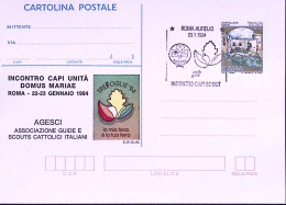 1994-AGESCI DOMUS MARIAE Cartolina Postale, Catelli Lire 700 Soprastampata I.P.Z - Stamped Stationery