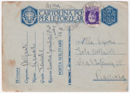 1941-Posta Militare/n.ro 56 C.2 (27.1) Su Cartolina Franchigia Via Aerea - Poststempel