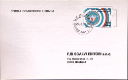 1990-CAMPIONATO MONDIALE CALCIO Lire 600, Isolato Su Cedola Commissione Libraria - 1981-90: Marcophilia