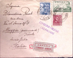 1941-PIROSCAFO IDA Manoscritto Al Verso Di Busta Via Aerea, Affrancata Spagna C. - Oorlog 1939-45